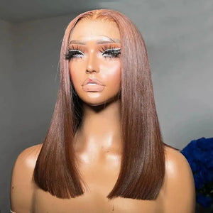 Chocolate Brown Bob Lace Front Wig - LaBella's Dazzle
